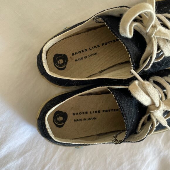 Japanese Shoes Like Pottery 01JP Low Sneakers in Black - Picture 6 of 7
